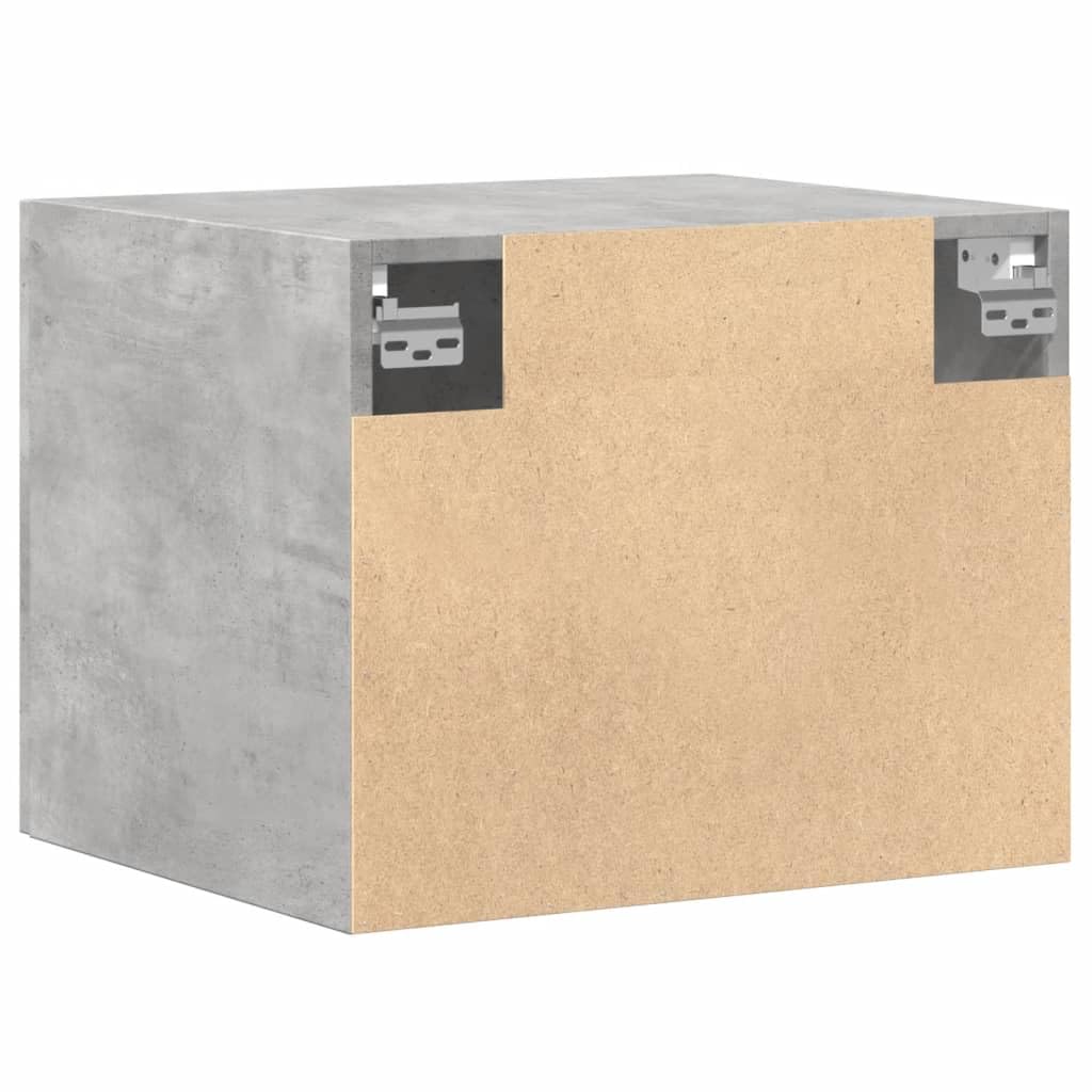 Armadio da parete grigio cemento, 50 x 42,5 x 40 cm, in legno
