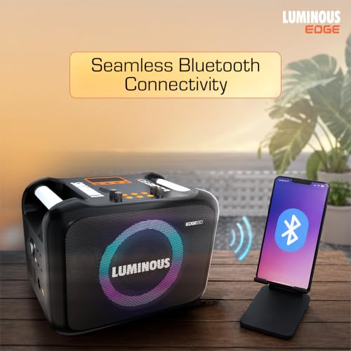 Image of Luminous Edge Go Soundbox 1500 Portable Power Station| Built-In 90W Speaker, Woofer, 2 Wireless Mics, SOS Light, 8 Ports, 1120Wh LiFePO4 Battery 10 Yrs Life| 1200W AC Output, 5Yrs Replacement Warranty