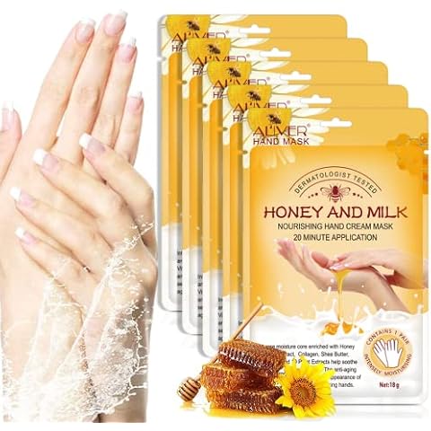 NUEDSFXO Guantes Hidratantes de Leche de Miel con Suero y Vitaminas para Manos Cover