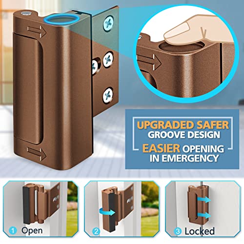 image for WINONLY Home Security Door Reinforcement Lock - Upgraded Safety Door L