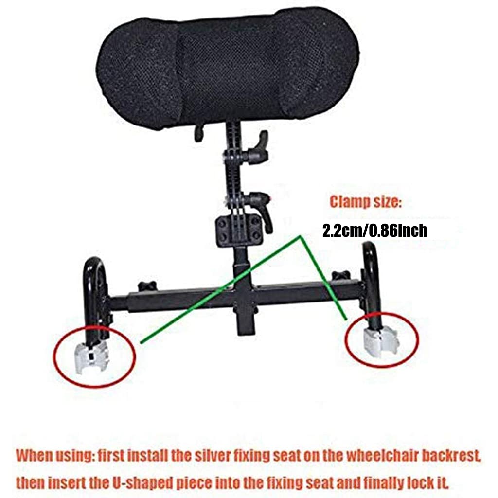 Reposacabezas universal para sillas de ruedas eléctricas o manuales, reposacabezas ajustables para sillas de ruedas, soporte para el cuello, cojín, soporte de almohada, tamaño alto y bajo ajustable