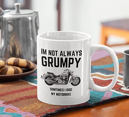 Millhouse Prints Motorbike Mug, Ceramic, 11 oz, White, Novelty, Motorcycle, Hot Drinks, Home, Adult, 11 Fluid Ounces - Image 3