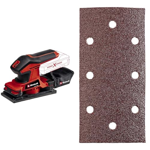 Einhell Akku-Schwingschleifer TC-OS 18/187 Li-Solo Power X-Change (18V, Li-Ion, 187x97 mm Schleiffläche, 24000 min-1, inkl. 3x K40, 4x K80 und 3x K240 Schleifpapier, ohne Akku und Ladegerät)