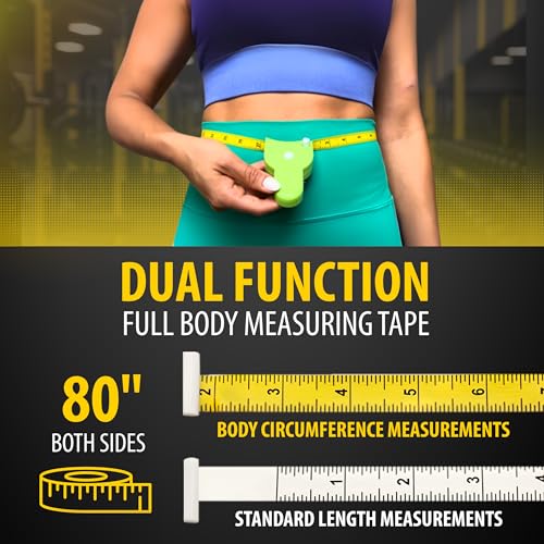 Image of Perfect Body Tape Measure - 80 Inch Automatic Telescopic Tape Measure - Retractable Measuring Tape for Body: Waist, Hip, Bust, Arms, and More (Black - 80 inch)