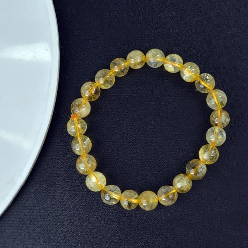 Image of Reiki Crystal Products Certified Natural Crystal Stone 8 mm Round Beads Bracelet for Men and Women | Reiki Charged Gemstone Bracelets | Multiple Stone Variants Available