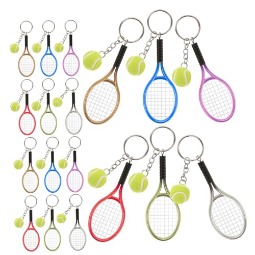 Porte-clés raquette de tennis BESPORTBLE 18 pièces pour trousseau