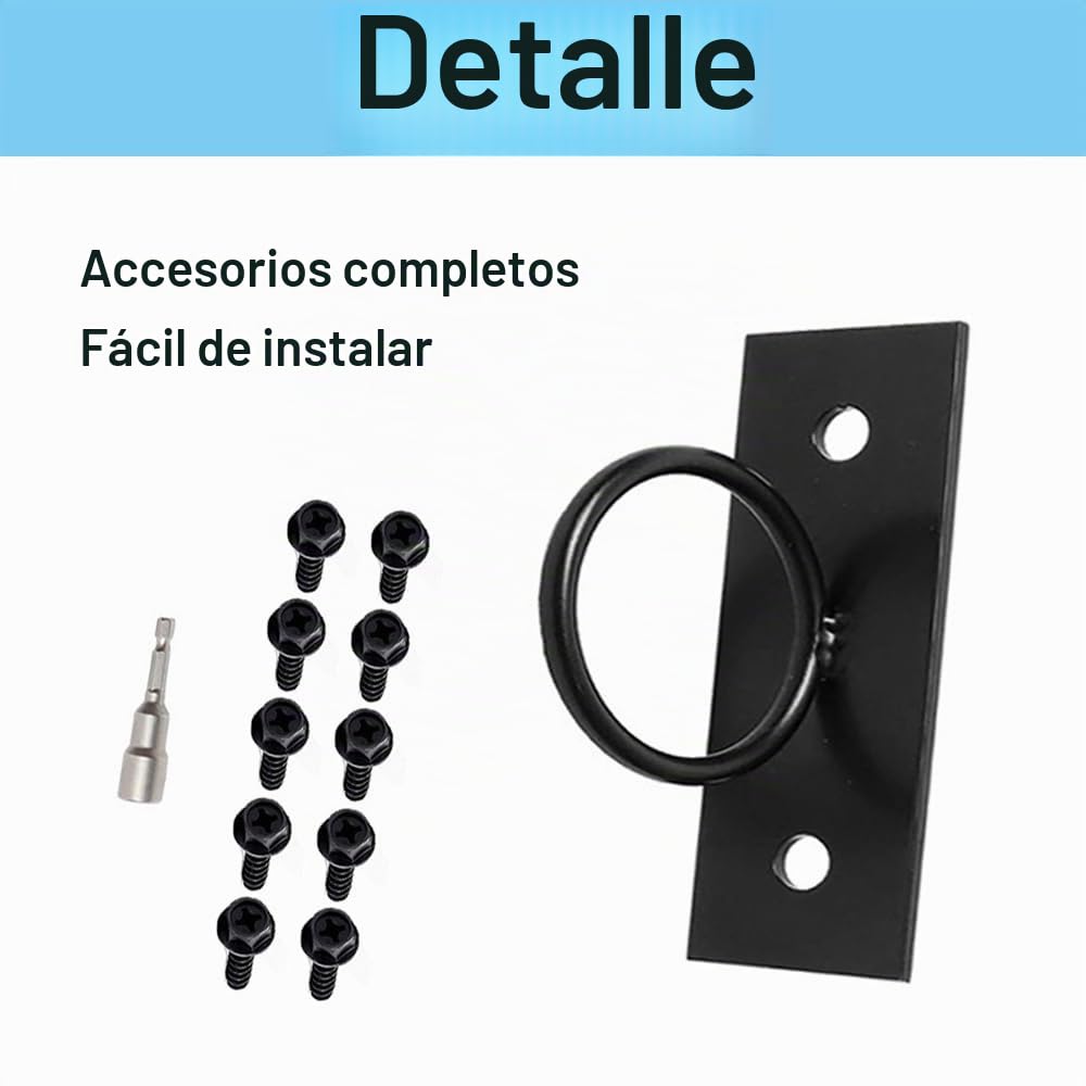 SEIWEI Kit de soporte de valla de cuerda de acero inoxidable con tornillos y casquillo (5 piezas)