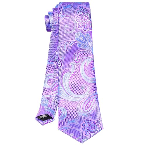 Image of 5PCS Tie and Pocket Square for Men, Silk Necktie and Handkerchief Cufflinks with Gold Ring and Lapel Pin Set