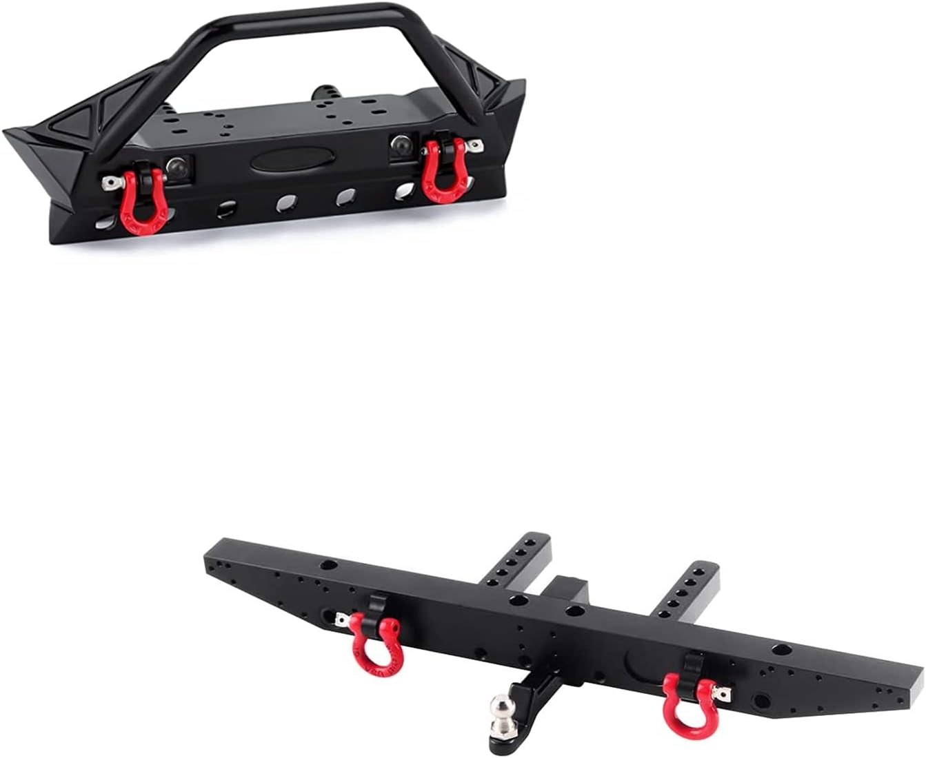 INJORA Front and Rear Bumper Set for 1/10 RC Crawler TRX4 Axial SCX10 90046 & SCX10 III AXI03007 AXI03003