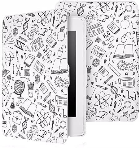 SwooK Classic Printed Magnetic Flip Cover Case for 6.8" Kindle Paperwhite 11 11th Generation 2021 / Kindle Paperwhite Signature Edition Soft Back Flip Cover Case (College Days)-image-38