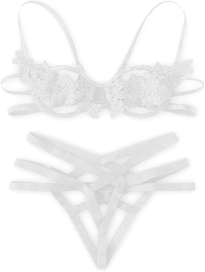 Lutents 女性ランジェリーコルセットレースアンダーワイヤーレイシーモスリンパジャマアンダーウェアトップス ブリーフ パジャマセット ランジェリー ブラジャー 商店 ナイトウェア 衣装 仮装 コスチューム ベビードール レオタード ボディストッキング ランジェリー