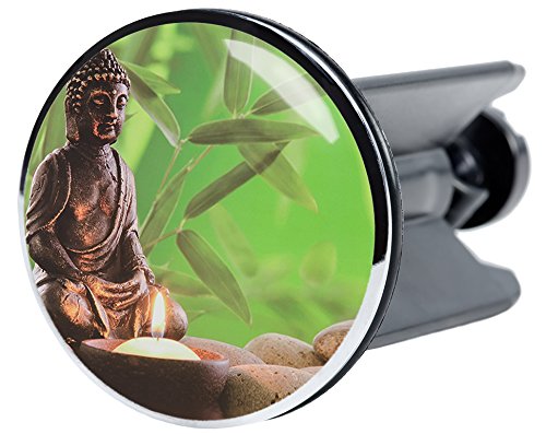 Preisvergleich Produktbild Waschbeckenstöpsel Buddha, passend für alle handelsüblichen Waschbecken, hochwertige Qualität