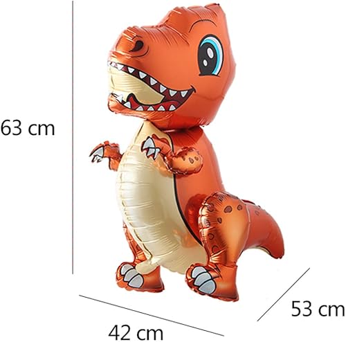 Miniatura 2 de Globos de dinosaurio de pie con diseño de tiranosaurio para fiesta de cumpleaños, baby shower. Kit de decoración de suministros inflables para