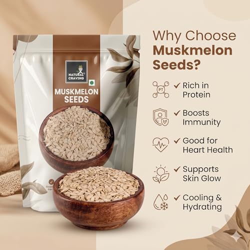 Image of Natural Craving Muskmelon Seeds 900g | Kharbooj Magaj | Edible Kharbuja Beej | High Protein, Iron & Magnesium Rich Seeds | Superfood Snack for Seed Cycling, Cooking & Toppings
