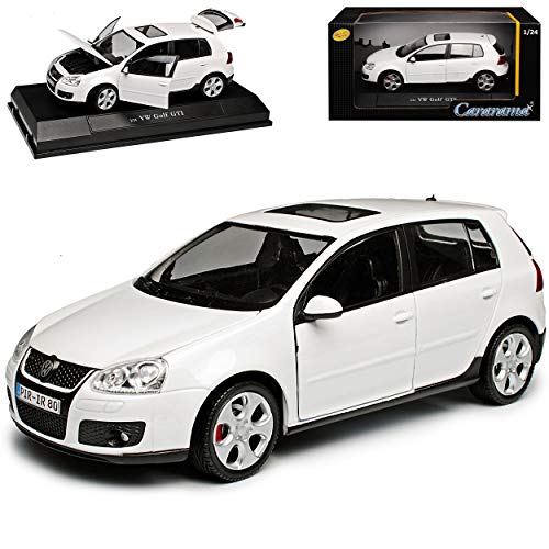 Cararama Volkwagen Golf V G-T-I blanco 5 puertas 2003-2008 1/24 modelo Auto