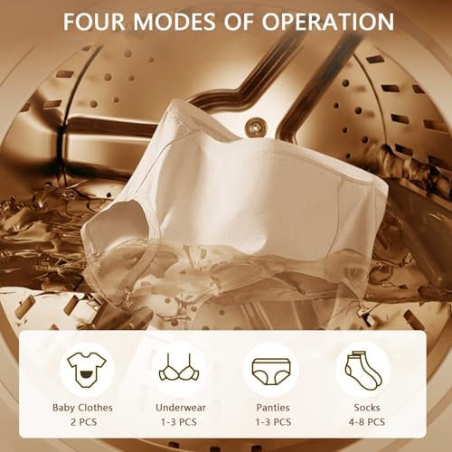 2×3.5L Portable Washing Dryer with Control Panel, Clothes Washing Machine with Stainless Steel Tub, 4 Modes, Electric Dryer for Apartment RV Hotel