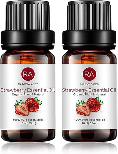 RAINBOW ABBY 2 botellas de aceite esencial de manzana, puro, sin diluir, aceites de calidad terapéutica