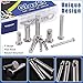 Glarks 122Pcs 4 Styles Clevis Pin/Cotter Pin/Hair Pin/Dowel Pin Assortment Set, 15 Size 304 Stainless Steel Pin Fasteners for Automotive, Mechanics, Cars, Trucks, Lawn Mower Use