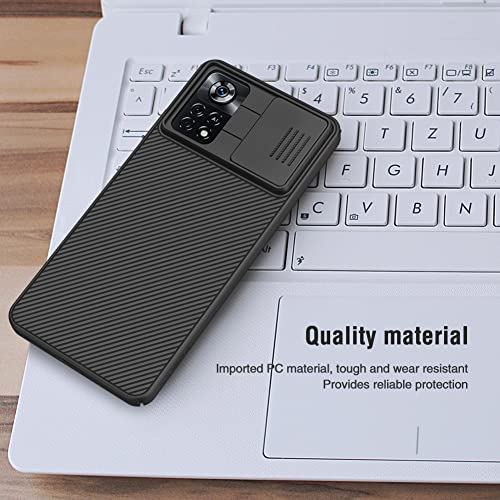 Image of for Xiaomi Poco X4 Pro 5G Case with Camera Cover,Poco X4 Pro 5G Phone Case Nillkin Slide Camera Protection Hard PC and TPU Heavy Duty Shockproof Cover for xiaomi Poco X4 Pro 5G (Blue)