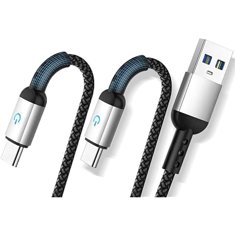 USB C Charger Cable, 2-Pack 2M USB to USB C Cable Cover