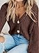 PRETTYGARDEN Women's Short Cardigan Sweaters V Neck Button-Down Long Sleeve Oversized Chunky Knit Cardigans (Brown,Medium)