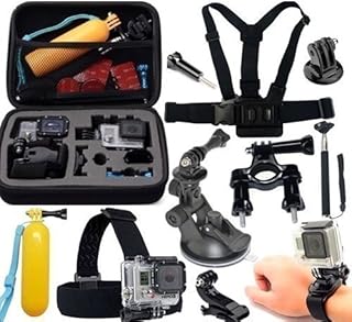 Pacote com Acessórios para câmeras Atrio Gopro Hero 8 Hero 7 Hero 5 Hero 6 Black Silver White Campark Xiaomi Sport Hd Cam 4k Xtrax EKEN SJ8 SJCAM Atrio