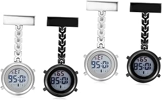 4 Pçs Broche De Enfermeira Relógio De Bolso Relógio De Bolso Digital Para Mulheres Enfermeiras Relógio De Enfermeira Crachá Relógio De Bolso Luminoso Relógio De Bolso Pequeno