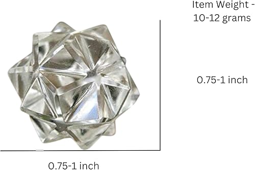 Miniatura 2 de Jet - Cristal de 20 puntos de cuarzo Merkaba Star Chakra Platónico Curación Reiki Potencia Brasileña Peso aproximado 0.18-0.25 oz
