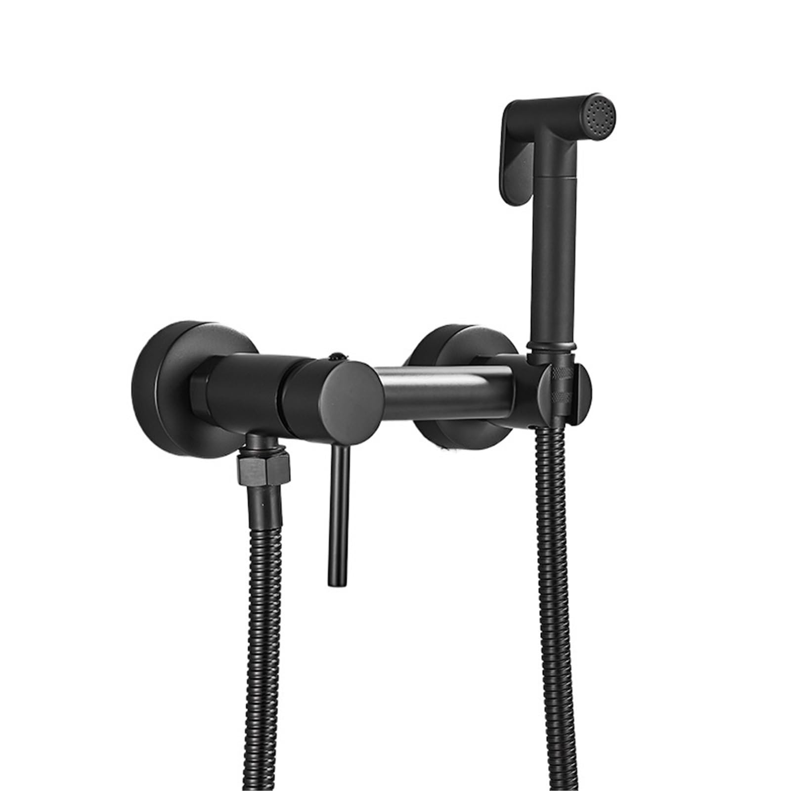 ZYCHSJXA Black Bidet Faucets Wall Mounted Bathroom Shower Tap Toilet Sprayer Washer Mixer Faucet(Black E)