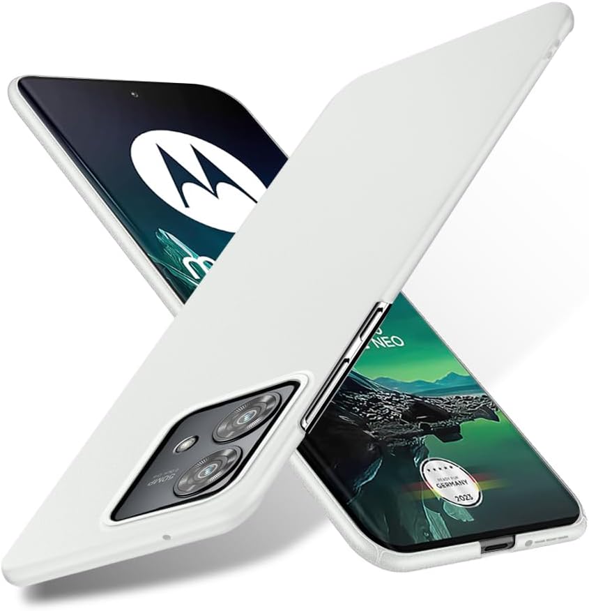 Bastmei Etui do Motorola Moto Edge 40 Neo, ultralekkie ultracienkie odporne na zarysowania antypoślizgowe ochrona aparatu matowa tekstura PC twarda obudowa do edge40 Neo 6,55 Zoll (kolor popielaty)