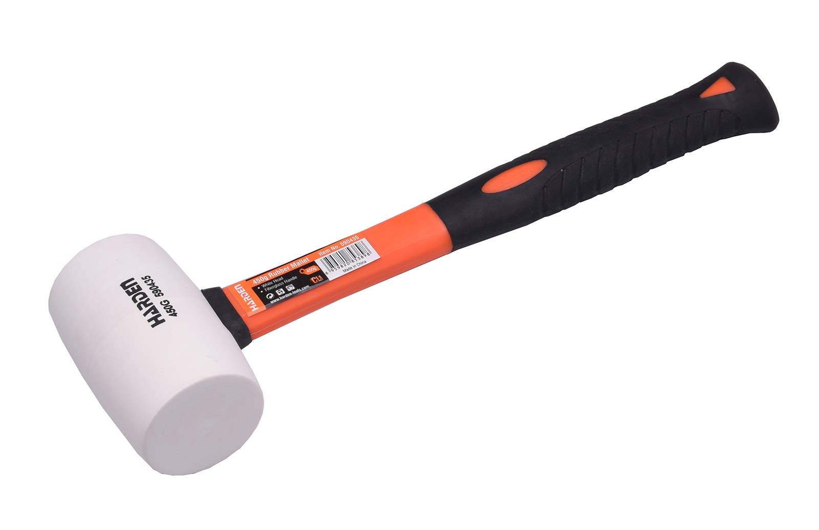 Harden 450 grams Professional Rubber Mallet Hammer with Fiberglass Handle, White Rubber Head, Comfortable Grip Handle – 590435 (B08KRZSZ3K) Amazon Price History, Amazon Price Tracker
