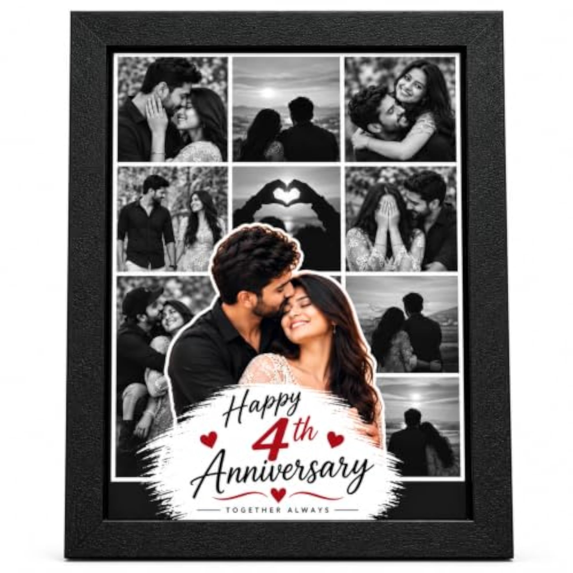 Custom Personalised 9 Photo Collage Frame for Table Stand