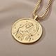 RMYSUM Selene Artemis Hecate 18K Vergoldete Halskette,Griechische Mythologie Halskette,Medaillon Königin Halskette for Frauen