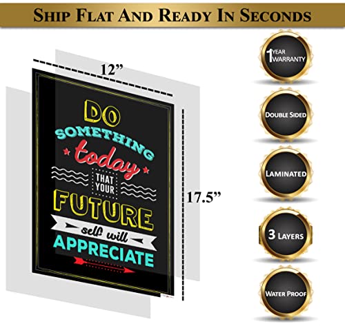 Flora Maria Shop 22 Set Motivational Posters - Classroom Must Haves - Classroom Decor Theme Sets - Growth Mindset Poster - Bulletin Board Decorations For Elementary, Middle, High School Teacher V2 #TOP2