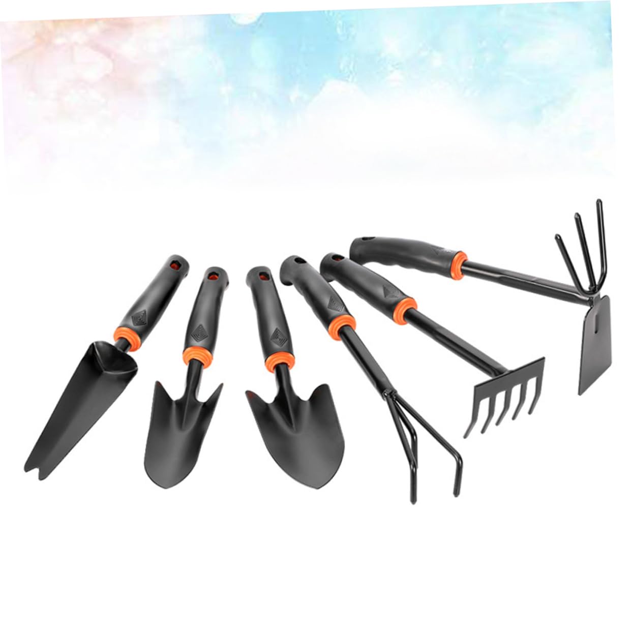 POPETPOP 6pièces Outils De Jardinage avec Pelle Râteau Et Hoe Ensemble Pratique pour Plantes Pot Et Balcon Poignée Antidérapante Plastique