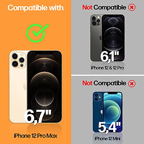 Image of Power Theory Designed for iPhone 12 Pro Max Privacy Screen Protector Tempered Glass Anti Spy protection [9H Hardness], Easy Install Kit, 99% HD Bubble Free Case Friendly, Anti-Scratch, 2 Pack