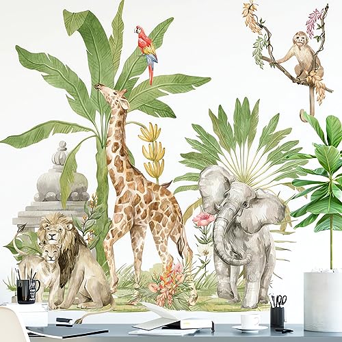 Vinilos decorativos de animales de selva tropical