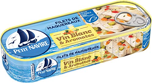 Pe Navire Filetes de Caballa con Vino Blanco, Sabores, 235 g