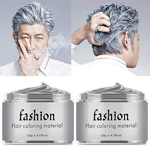 3 Pack Unisex Multi-Color Temporary Modeling Fashion DIY Hair Color Wax Mud Hair Dye Cream ?Gray?