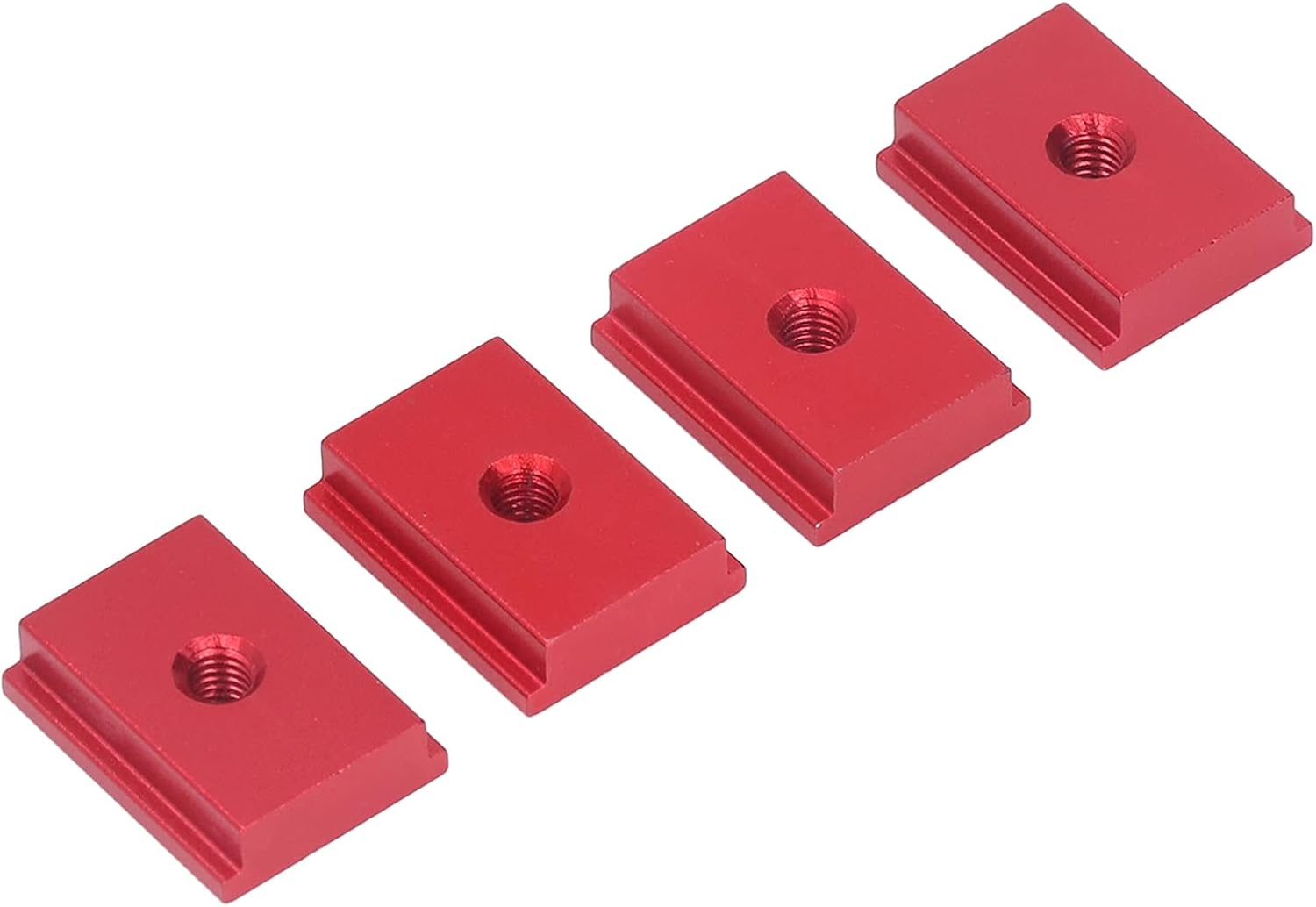 Yosoo Sliding Slot Nut Rustproof Aluminum Alloy 4Pcs for Woodworking Linear Motion Parts Suitable for Table Saws and Woodworking Benches (Red)