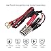 Battery Alligator Clips Booster Jumper Cable - O Ring Terminal Harness Wire 2 Pin Lug Cable for Car Battery Charging 16AWG (3ft-2 pack)