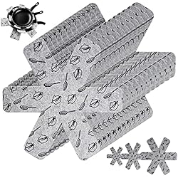 Separador Sartenes Silicona Protector Sartenes 12 Piezas Protectores de Ollas Y Sartenes 3 Tamaños Diferentes (38/36/26 cm) Separador de Sartenes para Separar Ollas y Sartenes