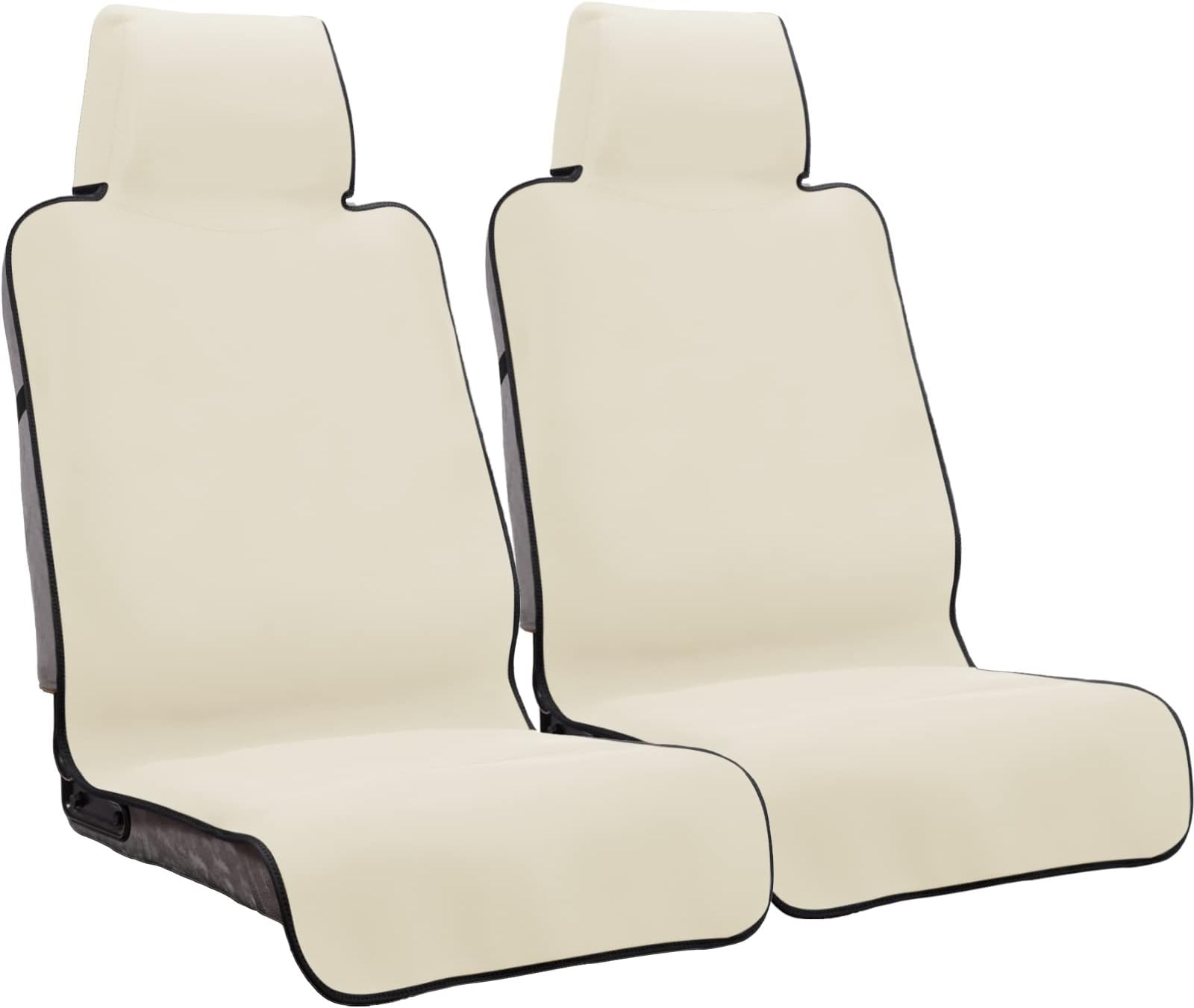INFANZIA Waterproof Car Seat Cover Towel, Non-Slip Neoprene, Beige,2PCS