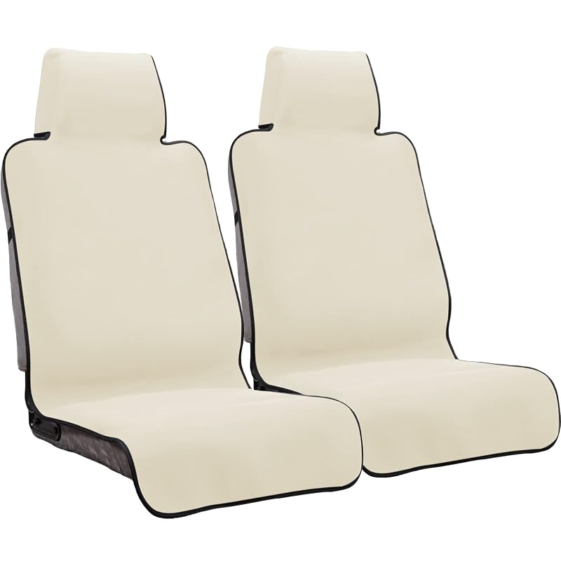 Capa para Banco de Carro INFANZIA em Neoprene, Tipo Toalha, Bege, 2 unidades