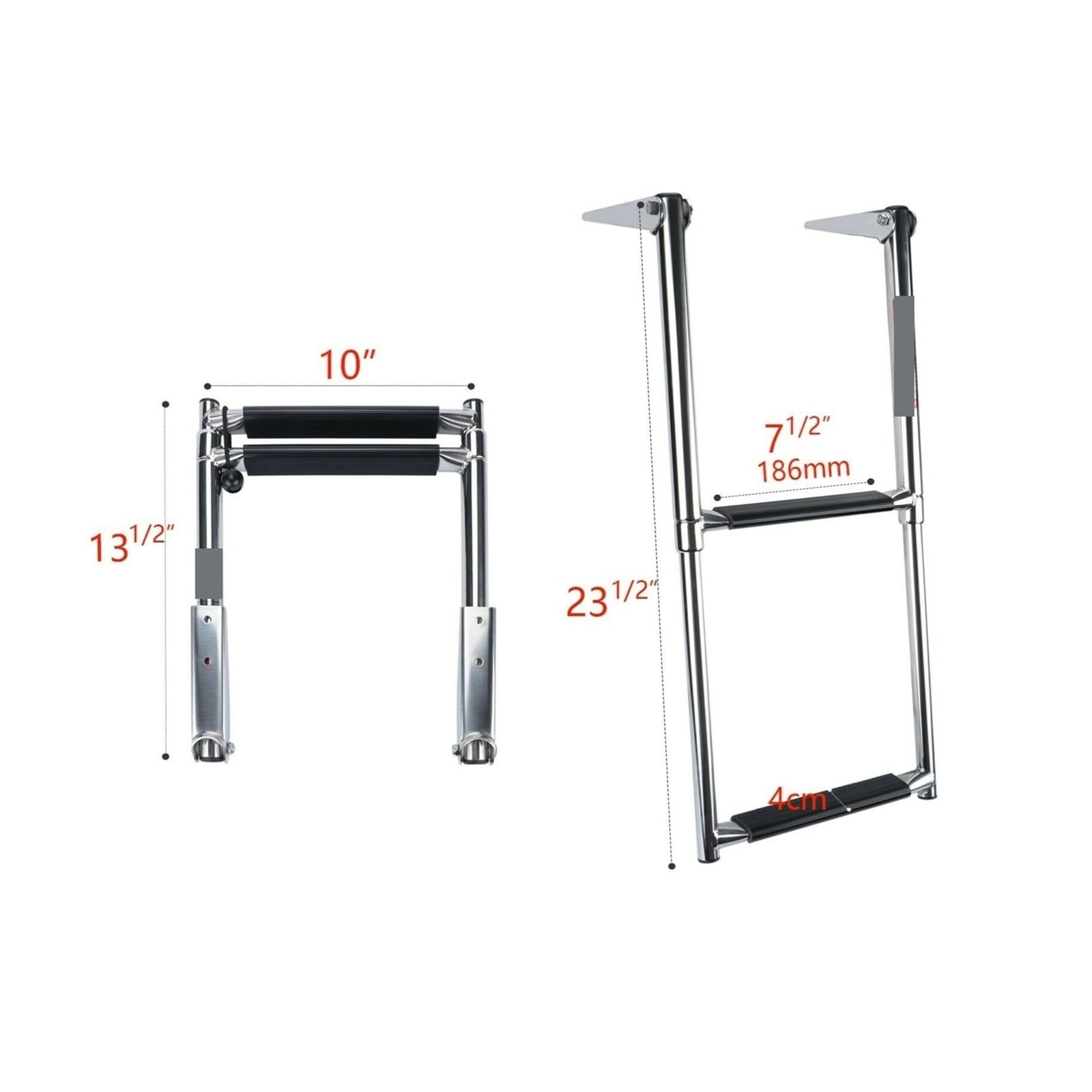 Accessori for Barche Marine Marine Acciaio Inossidabile telescopico 2 gradini scaletta Superiore Piattaforma da Bagno Barca Yacht
