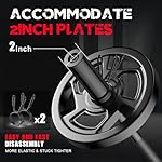 Olympic Barbell Bar 55", 2In-Weight Lifting Bar Standard Straight Barbell Bars for Bench Press/Hip Thrusts/Biceps/Lunges/Squat/Strength-Training Home Gym Weight Bar, 2 Collars(500lb Capacity) - Image 4