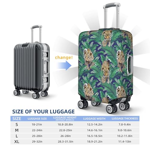 Tropical Animals Travel Luggage Cover Protector Suitcase Covers for Luggage Covers for Suitcase Fit 18-32 In L 6