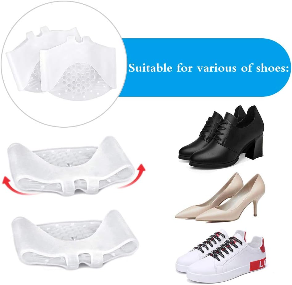 50% More Cushioning Metatarsal Pads, Pain Relief Ball of Foot Cushions - 2 Pairs - Breathable Forefoot Pads for Morton's Neuroma - Soft Gel Cushioning Shoe Inserts for Running Hiking Dancing : Health & Household