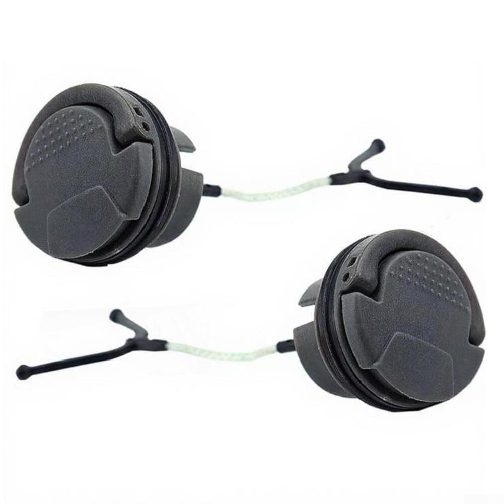 Fuel & Oil Cap Kit Replacement for Husqvarna-Chainsaw 130 135 435 440 445 450 455 460 555 556 560, 2-Pack Tank Lids with Flip-Up