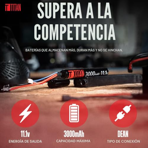 Batería Airsoft 11.1V Titan de 3000mAh para jugar todo el fin de semana sin cambiar de cargador 2
